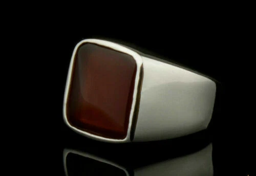 Red Agate Rings for Men