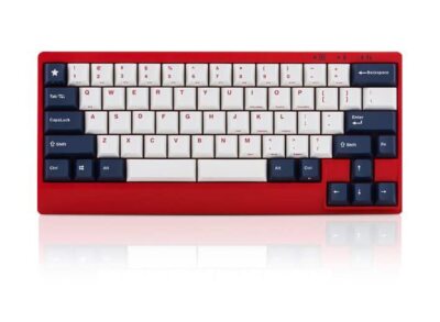 Leopold FC650MDS White Blue Star PD 65% Double Shot PBT Mechanical   NEW!
