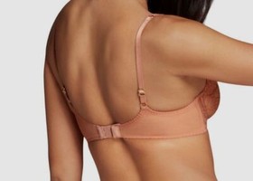 $195 Agent Provocateur Women's Brown Lorna Lace Underwire Bra Size 34C