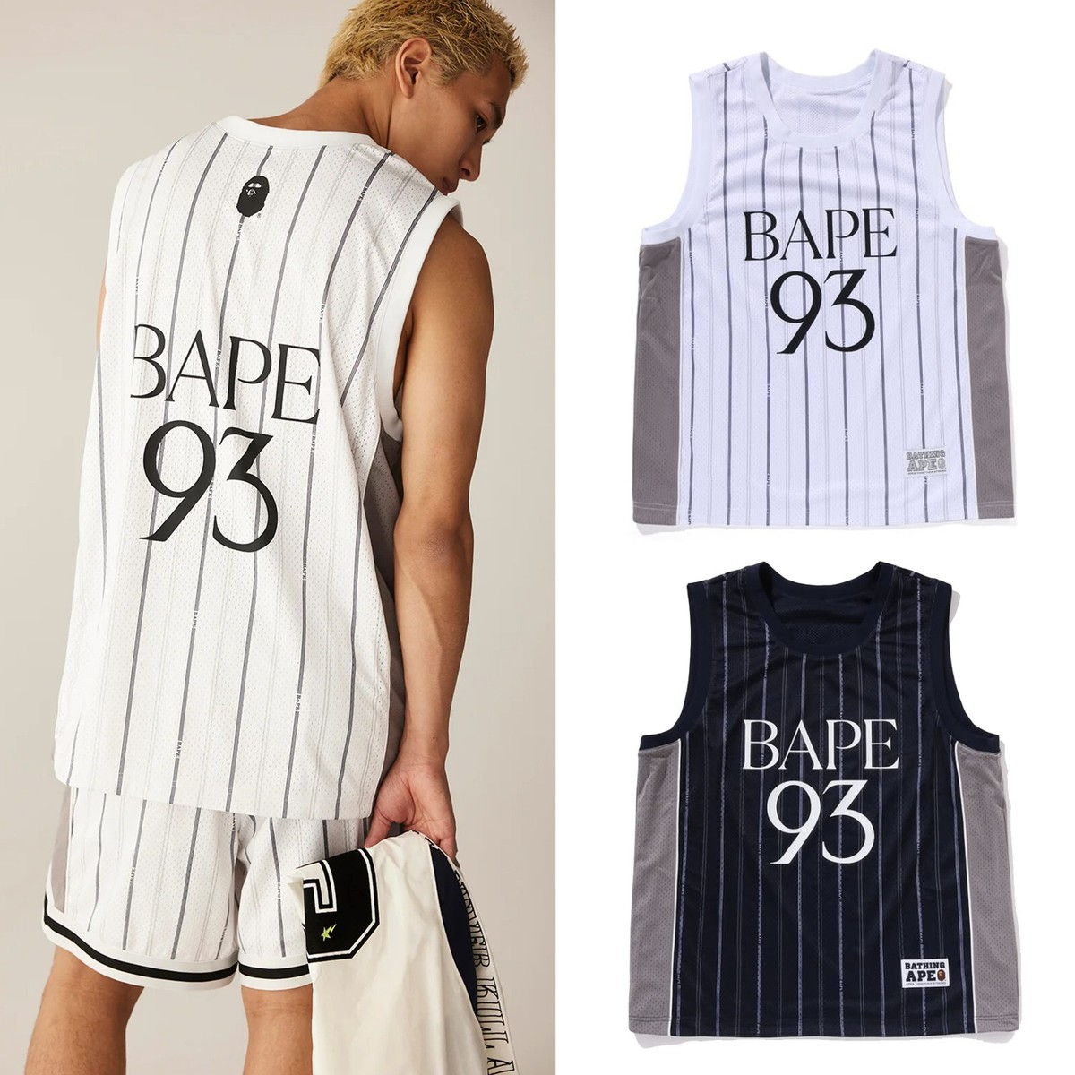 A BATHING APE Men's REVERSIBLE MULTI LOGO TANK TOP 1L30108301 | eBay
