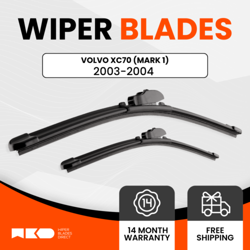 Premium Wiper Blades For Volvo XC70 2003-2004 (Mark 1) (Front Pair) - Picture 1 of 10