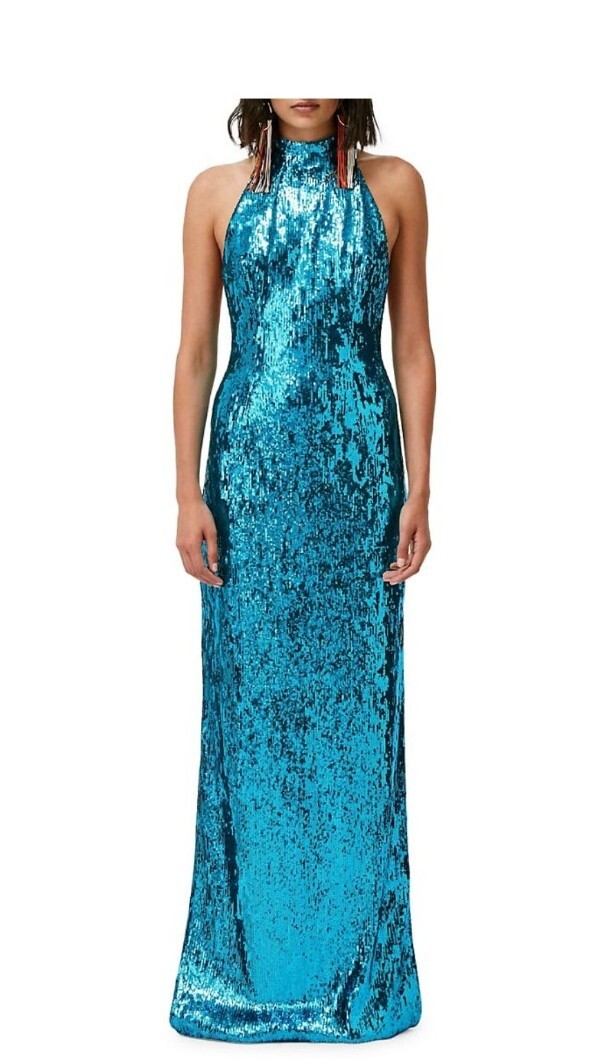 galvan halter dress London Oceana Sequin Gown! NWOT! US Women's size 8! Formal Gown Mens 50