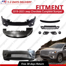 Front Bumper Cover Kit With Fog Lamp For 19-2023 Jeep Cherokee