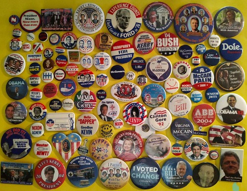 100 Diff PRESIDENTIAL POLITICAL CAUSE Campaign Pinbacks Pins Buttons 1940s + Lot
