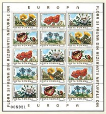 Romania Mi. No. 3982/91 miniature sheets flora and fauna 1983 mint