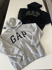 GAP sweaters BOYS set of 2 hooded full zip LOGO medium sz 8