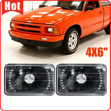 For Chevrolet S10 1995 1996 1997 Pair 4x6 Led Halo Headlights Reflector