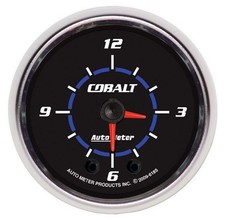 Autometer Clock Gauge 2-116 In Diameter Cobalt Electric Analog Black Face Each Autometer Clock Gauge 2-116 In Diameter Cobalt Electric Analog Black Face Each