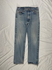 Vintage Levi  s Orange Tag 505 Light Wash Distressed Denim Jeans 70s 80s