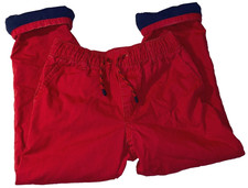N5 WOW Boys Size 6 GYMBOREE Red Fleece Lined Pull On Pants