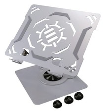 ENHANCE R1 Rotating Laptop Stand with 3 Cable Holders - Laptop Riser for Desk