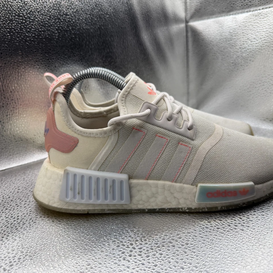 Zapatos deportivos con cordones Adidas NMD_R1 blancos rojos ácidos para mujer talla 6 GW5679 Foto 2 de 4