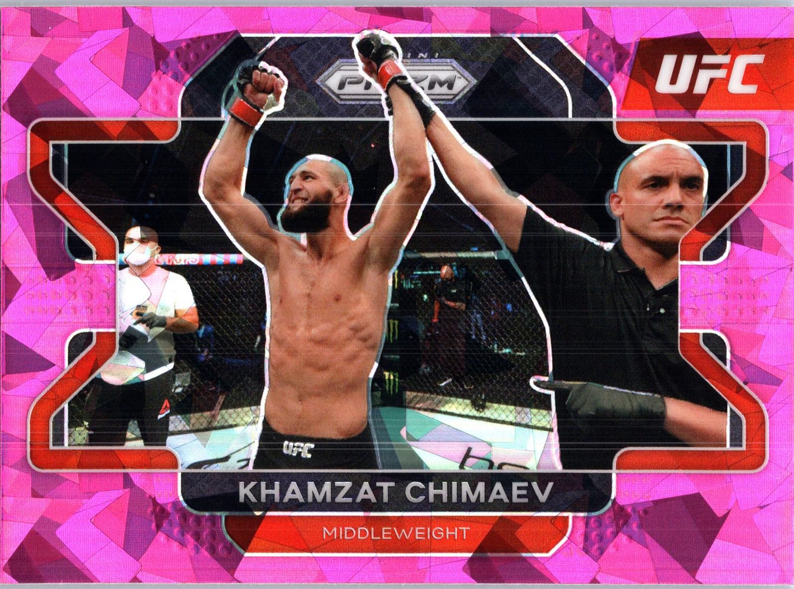 2022 Panini Prizm UFC #94 Khamzat Chimaev Pink Ice
