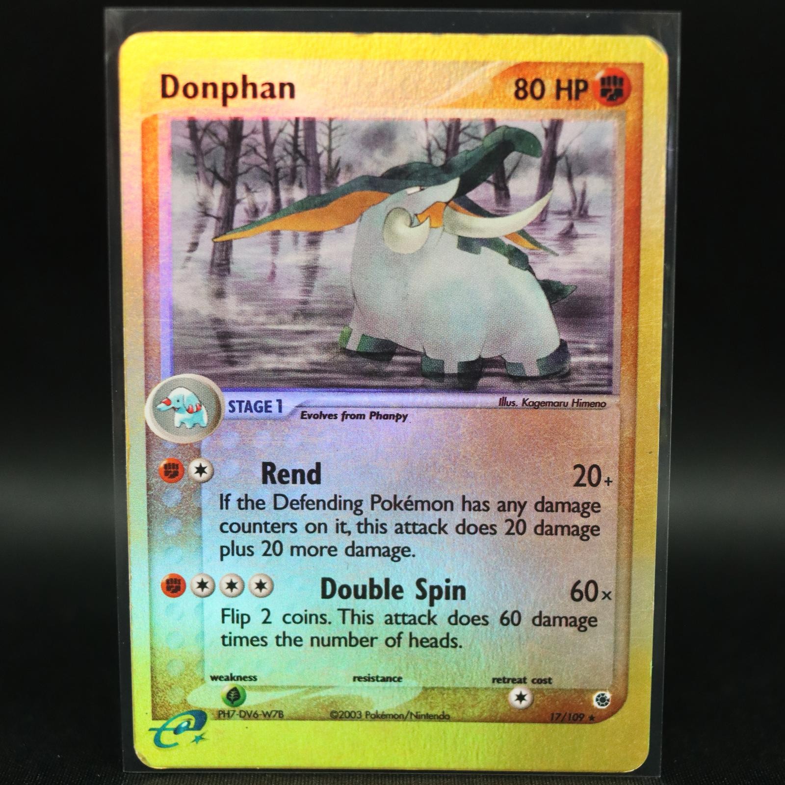 Donphan 17/109 Reverse Holo Rare Ruby & Sapphire Pokemon Heavily Played
