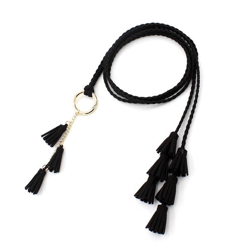 Geflochtener Quaste Gürtel Boho Style Taille Seil Kleid Bund Accessoires Damen - Bild 16 von 23