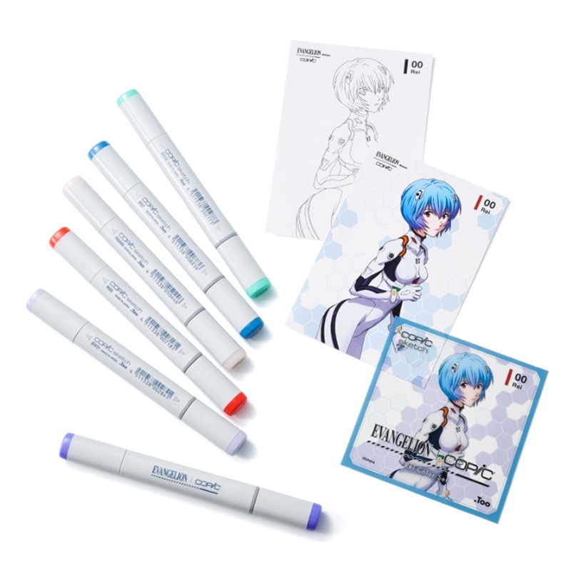 Copic] Evangelion x Copic Sketch 6-Color Set Shinji | eBay