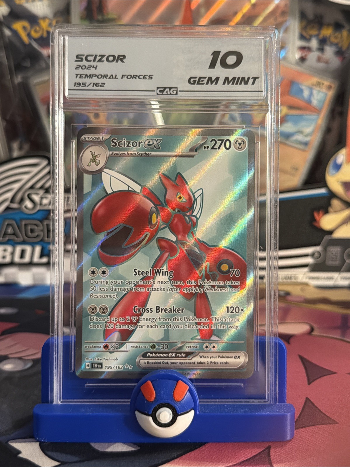 Scizor ex 195/162 Sv05: Temporal Forces Holo Japanese CAG 10