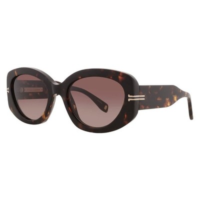 Marc Jacobs Brown Gradient Oval Ladies Sunglasses MJ 1099/S 0086/HA 56