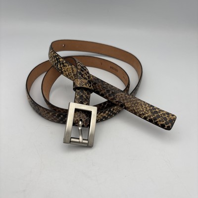 Vintage Banana Republic Belt Black Brown Snake Embossed  display picture 2