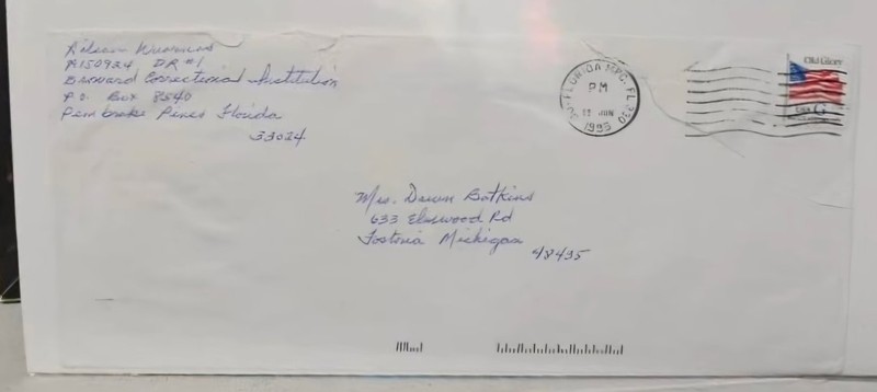 Aileen Wuornos Signed Envelope