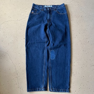 Polar Skate Co 93  Jeans Mens Medium Blue 32x30 Baggy Skater Jeans 
