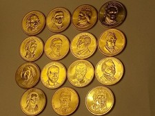President Gold Dollars Lot of 15. UNC. P-Mints