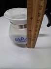 Corning Ware 3 Cup Ceramic Creamer Pitcher White Blue Floral Black Handle — photo 9