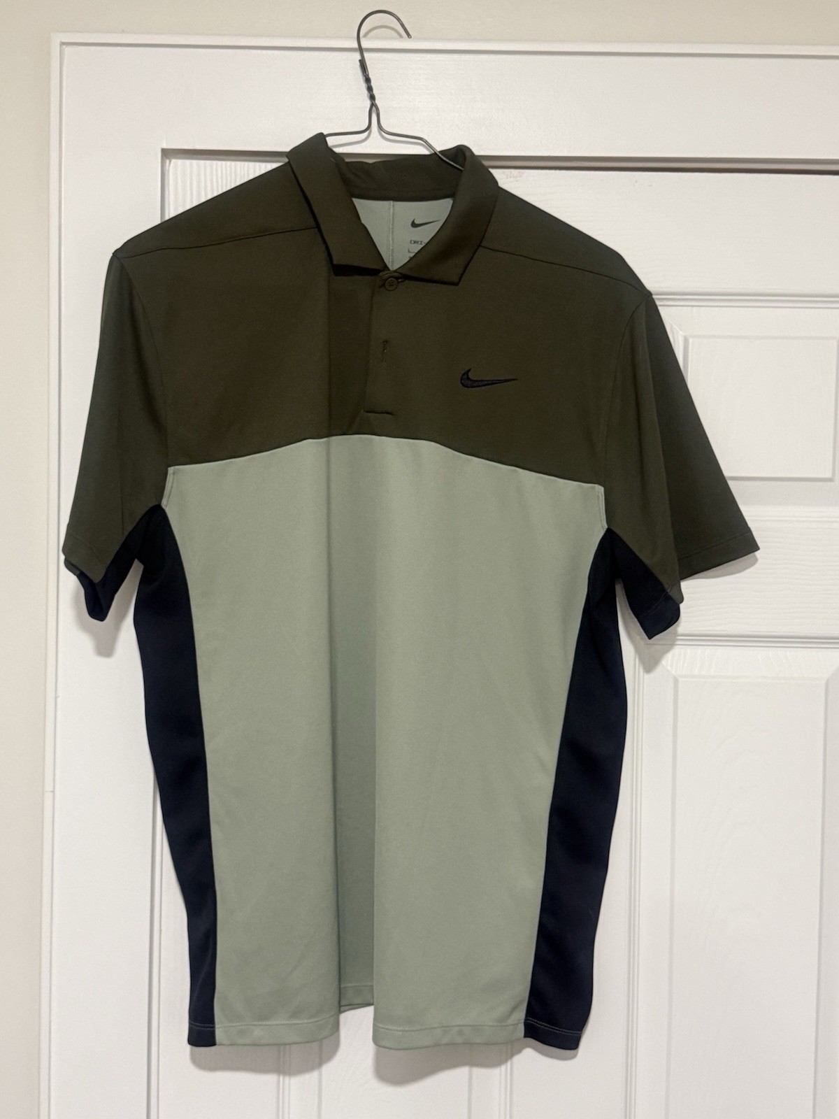 Nike Dri-FIT Men's Golf Polo Green/Gray/Black Size L