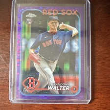 Topps 2024 Chrome #001/275 Brandon Walter Rookie Card RC Boston Red Sox MLB. rookie card picture