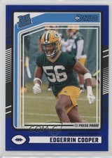 2024 Panini Donruss Rated Rookie Blue Press Proof Edgerrin Cooper #325 0k26