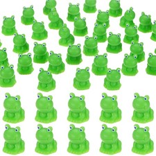 50-Pack Mini Resin Frogs, Miniature Small Tiny Frog Figurines [Light Green]