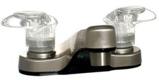 1pc Valterra Catalina Two Handle RV Lavatory Faucet - Satin Nickel