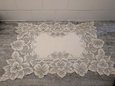 Lace Doily Table Linen Off White 20x13.5