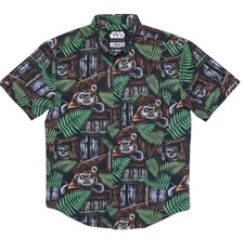 RSVLTS Star Wars Ewoks Kunuflex Short Sleeve Button-Up Shirt 3XL NWT