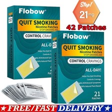 Nicotine Patches 21 mg, Step 1 - 42 Patches  Stop Smoking Aid, Craving Control