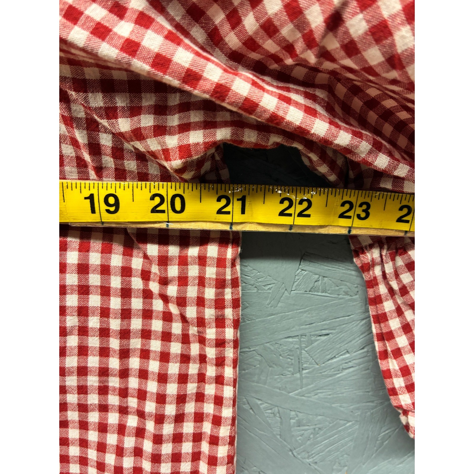 Madewell Gingham Button Down Top Ruffle Cuff Wome… - image 7