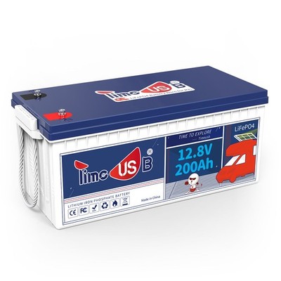Gebraucht Timeusb 12V 200Ah LiFePO4-Batterie 100A BMS 2560Wh L532*W207*H216MM