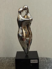 Devora Jaron Sterling Silver Modernist Sculpture Couple 10” ~WOW~