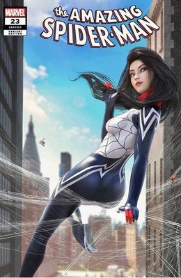 AMAZING SPIDER-MAN #23 TIAGO DA SILVA EXCLUSIVE SILK VARIANT MARVEL 2023   