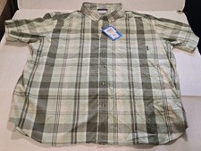 Columbia Men's Tuscan Multi Plaid Rapid Rivers II Short Sleeve Shirt Green