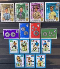DOMINICA 1971/72/74 SCOUT JAMBOREE COINS WORLD CUP FOOTBALL sport sets MNH
