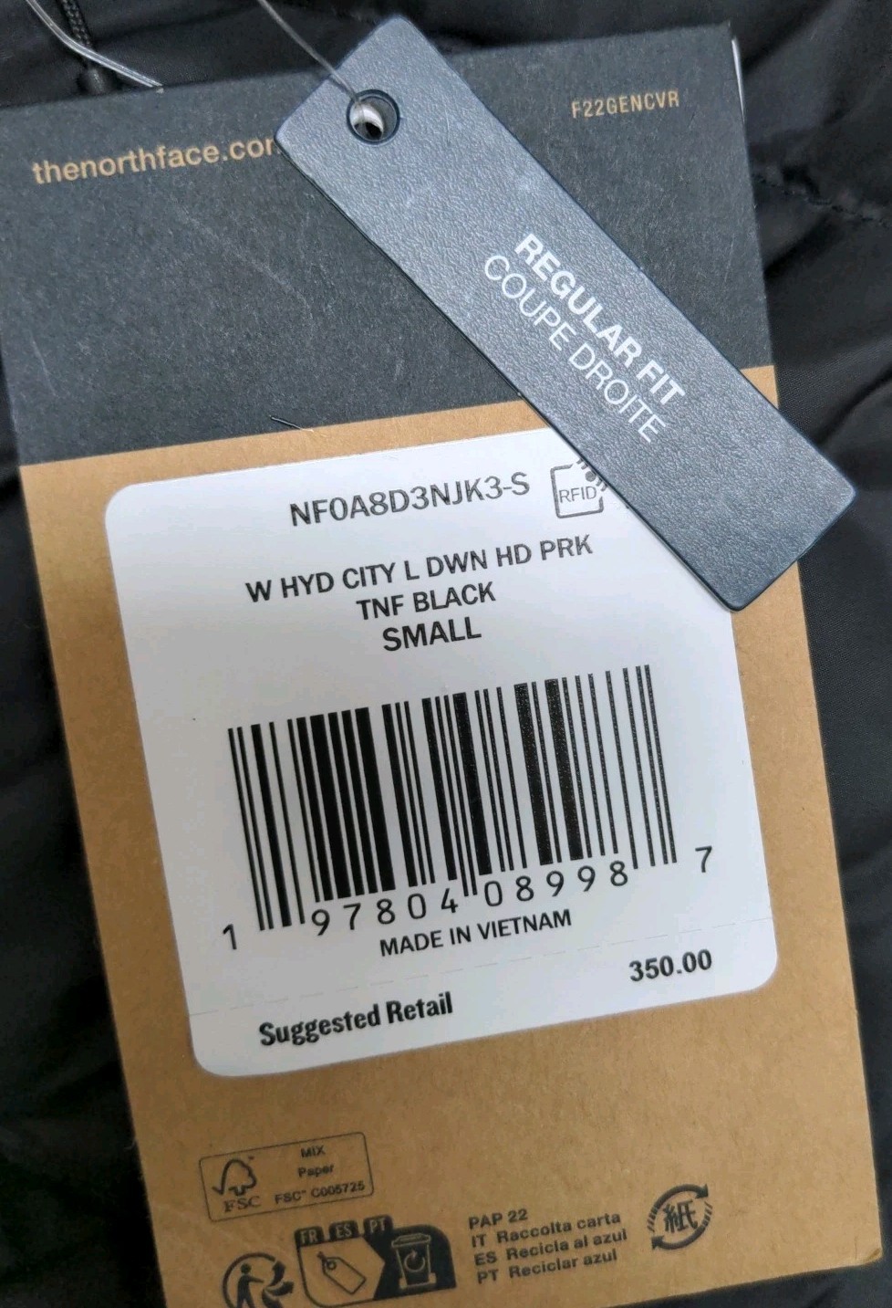 New The North Face Women's Hydrenalite City Long Down Hooded Parka Black Size S thumbnail 5