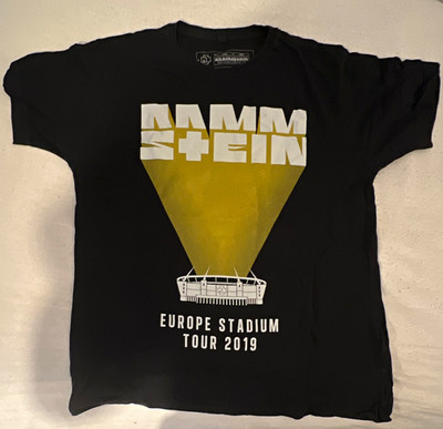 Rammstein Europe Stadium Tour 2019 T-Shirt Schwarz Kurzarm, Größe M