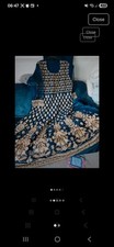 Asian Party wearFully Embroidered Maxi 3 Piece Suit Medium Uk 10 to 12