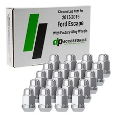 Chrome Lug Nuts For 2013-2019 Ford Escape With Factory Wheels