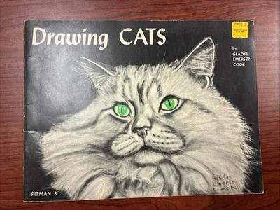 Vintage BOOK - Drawing Cats by GLADYS EMERSON COOK