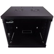 NavePoint Basic IT Wall Mount Network Server Data Cabinet Rack Glass Door