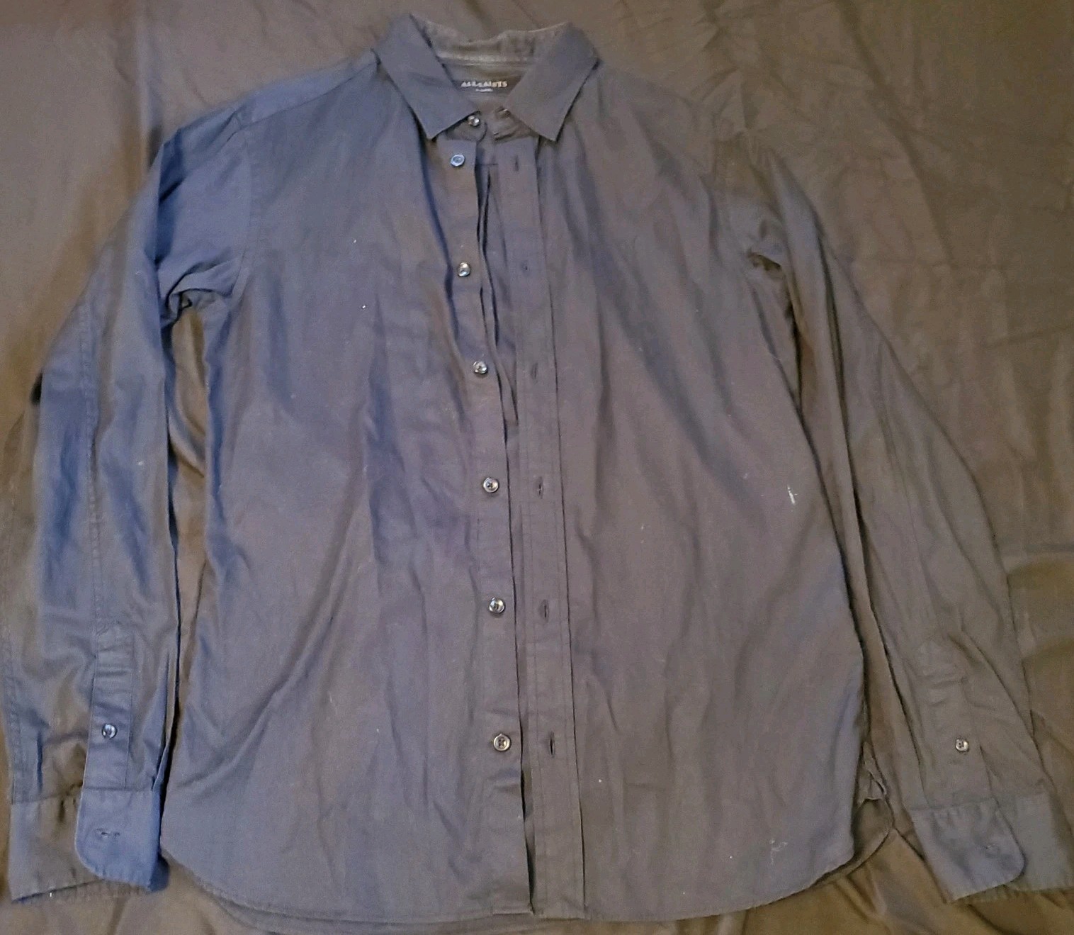 All Saints Men’s Black Long Sleeve Button Up Shirt Size X-small