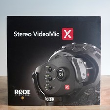 R DE Stereo VideoMic X SVMX Broadcast On-Camera Stereo Microphone Complete w Box