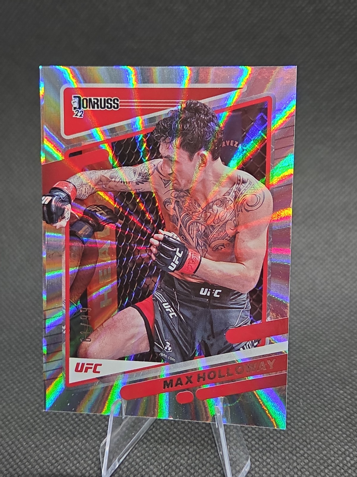 2022 Panini Donruss UFC Max Holloway Silver Laser /99